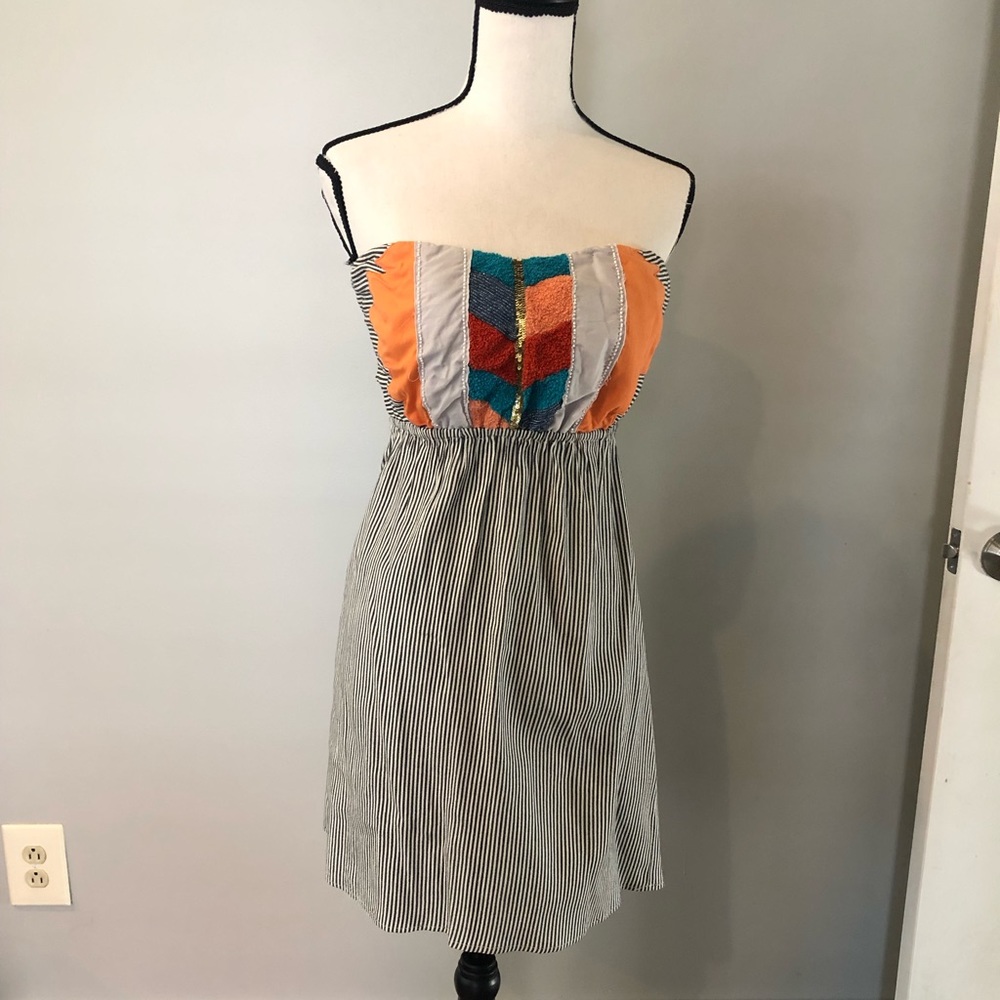 Judith March Pull On Strapless Dress Sz Small